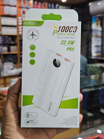 KAKUSIGA 10000mAh Power Bank – 22.5W Fast Charging, PD 20W, Digital Display
