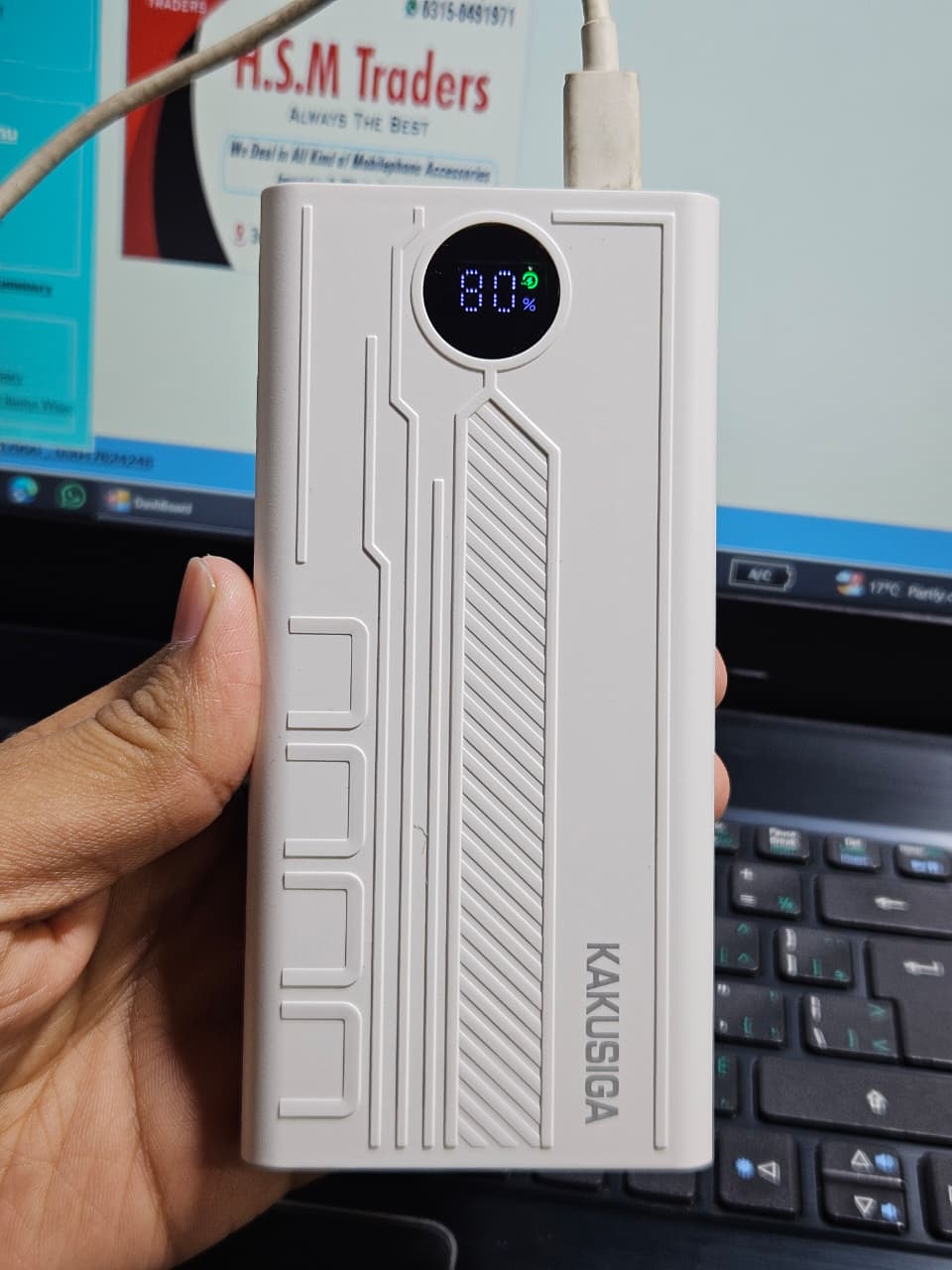KAKUSIGA 10000mAh Power Bank – 22.5W Fast Charging, PD 20W, Digital Display